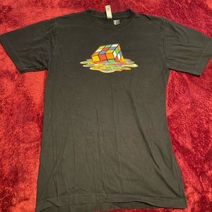 Small ‘Melting Rubik’s Cube’ Cotton Tee by Glennz (Unisex)